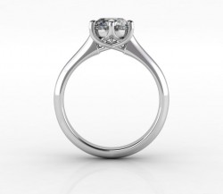 CAD render of the 6 prong Trellis Solitaire