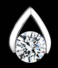 Dew Drop Pendant, 2ct. Center