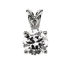 Scroll Setting Solitaire Pendant