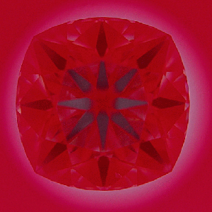 Amora Gem in H&A cushion, under the scope