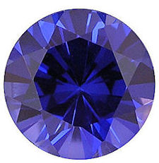 Kashmir Blue Lab Sapphire: Round Diamond Cut