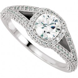 Ivy Split Shank Halo Ring for Rounds
