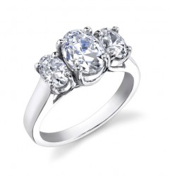 3 Stone Oval Asha Trellis Ring
