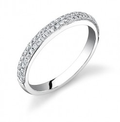 Micropave cathedral band, 2.5mm - 2 row
