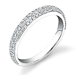 Micropave Cathedral Wedding Band