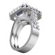 Extravaganza halo ring (not included) with matching band (CAD image)