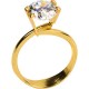 Yellow goldtone option, for .5 - 2.5ct stone sizes.  Loose stone not included.
