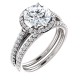 Cuileann Micropave Halo Engagement Ring shown here with optional but available matching band.