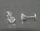 Platinum 6-prong Crown style earrings set with 5mm Amora Gems.