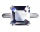 Computer generated image showing new ring design, center Asscher is 11mm.