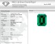 Independent lab grading report of one of our stunning lab grown Emeralds.