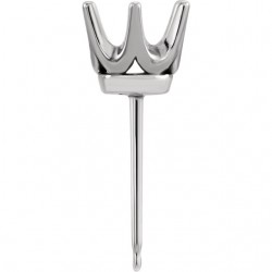 6-prong Crown Design Stud Earrings with the standard friction style post.  
Shown here unset.