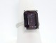 16x12mm Alexandrite in 14kt white gold solitaire, ring size 9.
