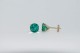 7mm emeralds set in 14kt yellow gold Martini earring settings with locking Protektor backs.