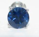 7.5mm Concave Round cut Kashmir lab-grown Avarra sapphire, set in platinum Martini style stud earrings.