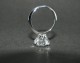 Tiffany Reproduction Ring in 14kt white gold, ring size 4.5 and set with a 9.45mm E/VVS1 Amora Gem