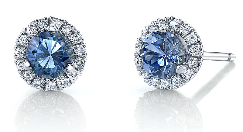 Micropave Halo Stud Earrings