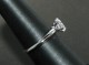 Tiffany Reproduction Ring in platinum, ring size 8, and set with a 7mm Asha simulated diamond