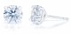 Amora Super Ideal H&A Eternity 4 prong platinum studs (our "Overnight" Amora stud earrings!)