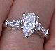 Platinum ring holding a customer's 1.23ct, 5.69x9mm, pear diamond