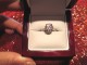 7.5mm Flanders Asha set "points out" style in the 14kkt white gold Micropave Cathedral Ring 2 row, finger Size 5