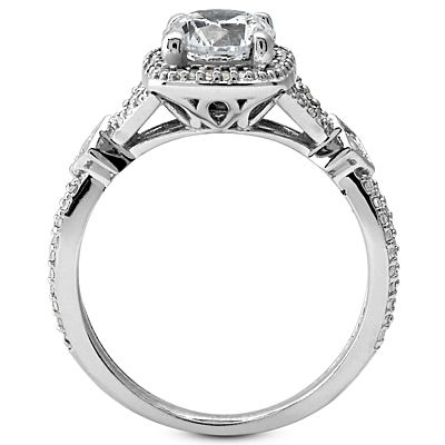 Edelweiss Split Shank Halo Ring