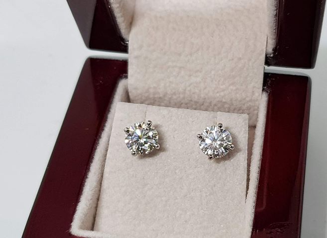 Overnight Phoenix H&A Moissanite Stud Earrings - BetterThanDiamond.com