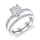 Viva wedding set - optional matching band.  The band and ring are identical width, photo angle makes it look smaller.