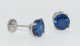 7.5mm Concave Round cut Kashmir lab-grown Avarra sapphires, set in platinum Martini style stud earrings.