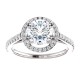 Cuileann Micropave Halo Engagement Ring with a 7.5mm center stone.